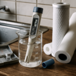 Illustration showing the connection between home water quality and personal health